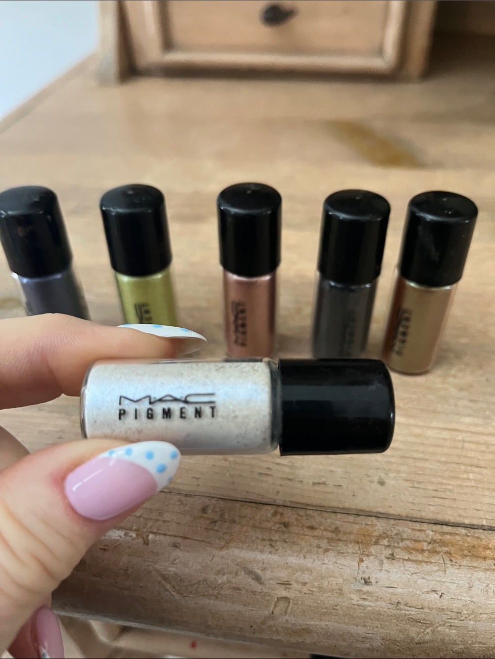 6 MAC Cosmetics Pigment Loose Eye Shadows Mini Artistic Metallic - Picture 2 of 4